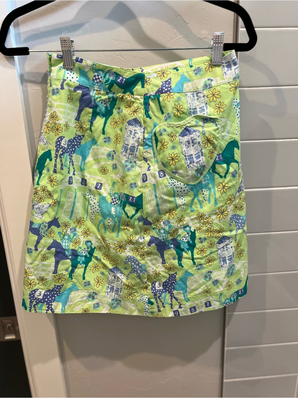Kentucky derby print skirt